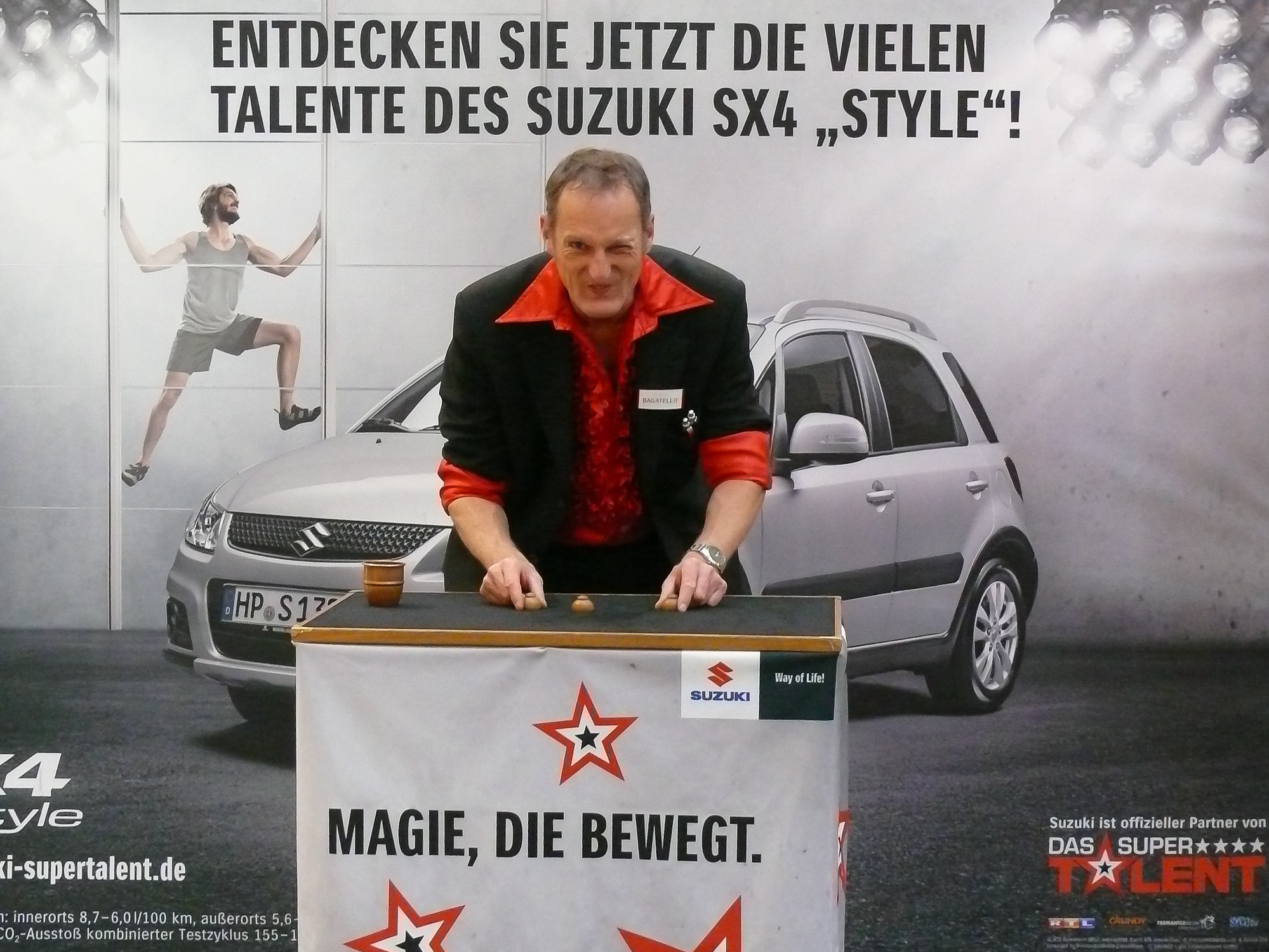 Promotion mit Hütchenspieler